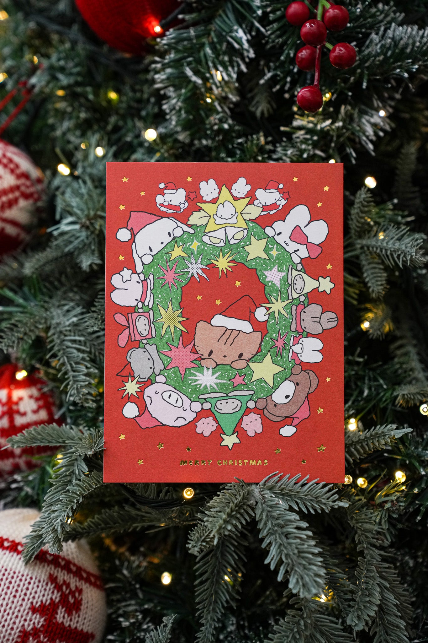 Christmas crew postcard