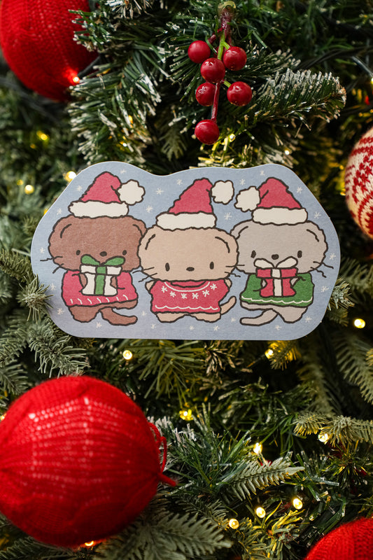 Christmas Otter Friends Postcard