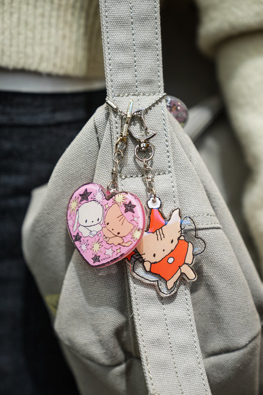 Christmas cat keyring